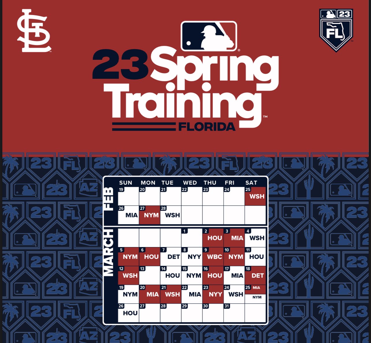 The Cardinals will open the 2023 season at home March 30 against Toronto