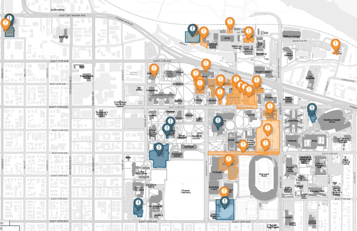 UofOCPFM's tweet photo. Campus-wide planned power outage on 9/14, ongoing fire system testing, SRC closed for summer maintenance, East 15th Avenue heavy truck traffic advisory for Housing deliveries, & more #HowDucksWork #UOCPFM #UniversityofOregon #UO https://t.co/j0ihhHbGA0 https://t.co/g70O6bPF59