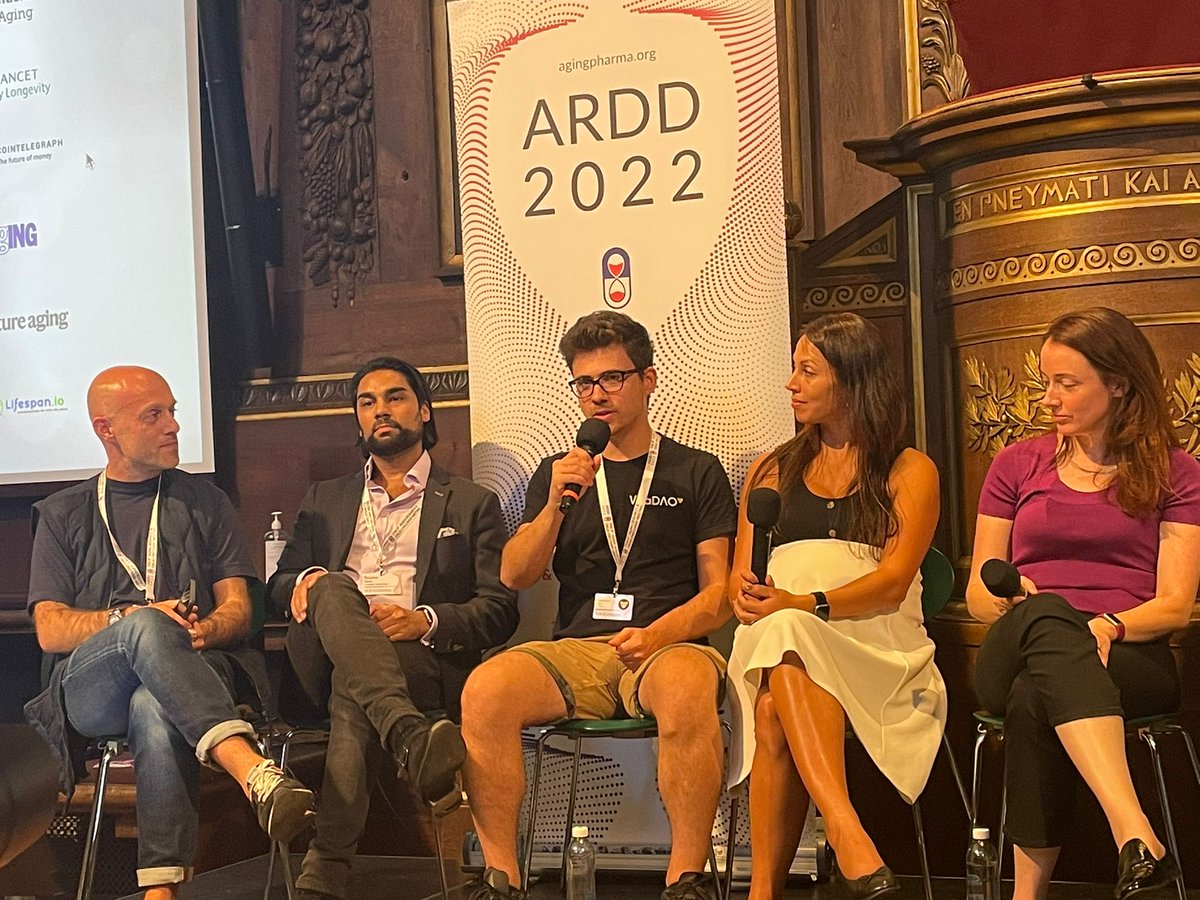 📣Happening right now at <a href="/ARDD_Meeting/">ARDD Meeting</a>
 
VC Panel: Investing in Longevity Biotechnology with <a href="/AlexandraBause/">Alexandra S. Bause</a> <a href="/biogerontology/">Alex Zhavoronkov, PhD (aka Aleksandrs Zavoronkovs)</a> <a href="/longevion/">Laurence Ion 📍 Viva Frontier Tower</a> <a href="/kpfortney/">Kristen Fortney</a> <a href="/jamespeyer/">James Peyer</a> Anastasia Georgievskaya Mehmood Khan

agingpharma.org
#ardd2022
