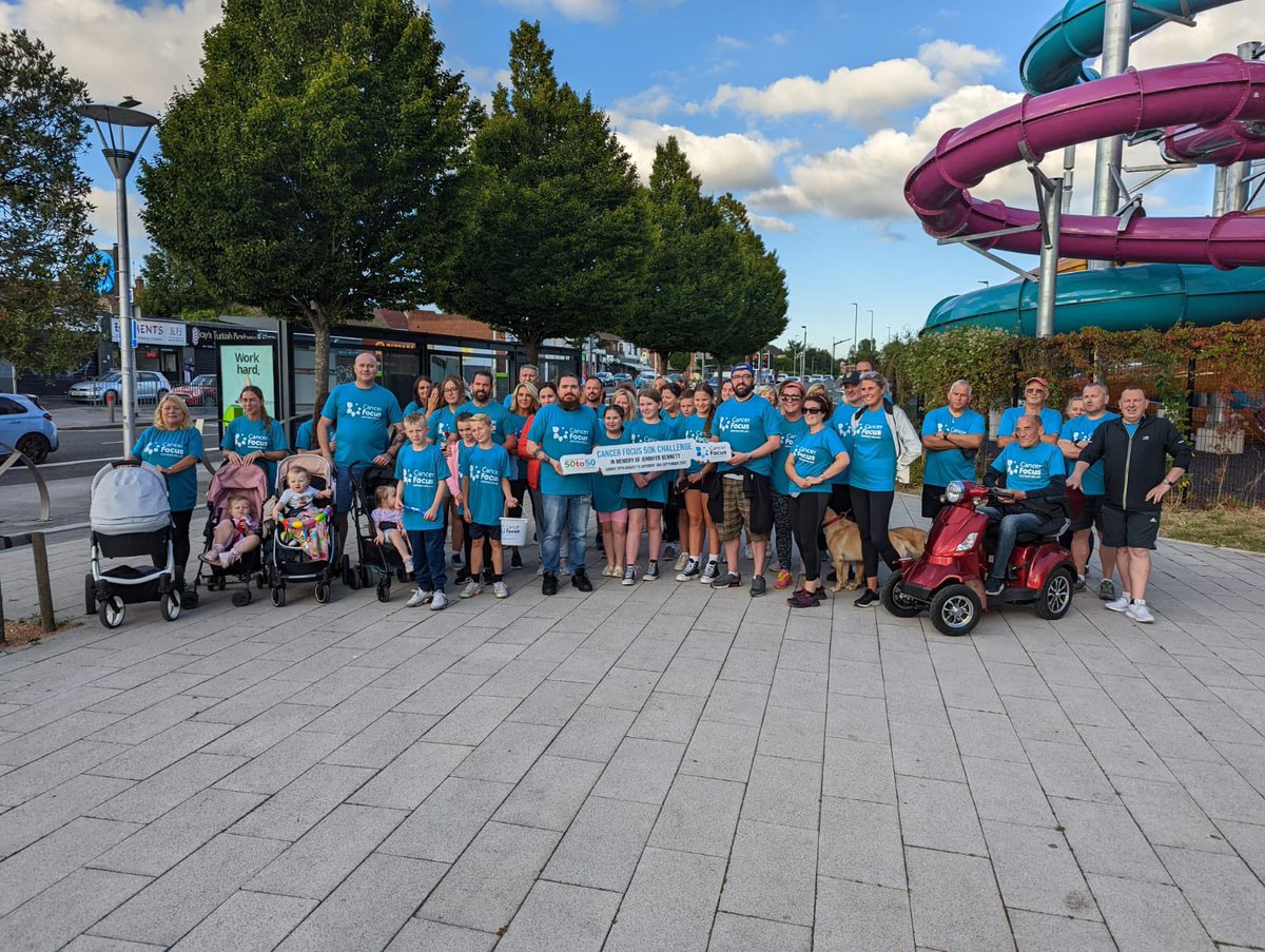 four_gears's tweet photo. The Four Gears team are out and about this evening in support of Cancer Focus Northern Ireland as part of the fundraising walk in memory of Jennifer Bennett.

In memory of Jennifer Bennett 💙

To donate -

https://t.co/edIKXRyJwY

#50to50challenge #awareness https://t.co/yPRuPGwPK0