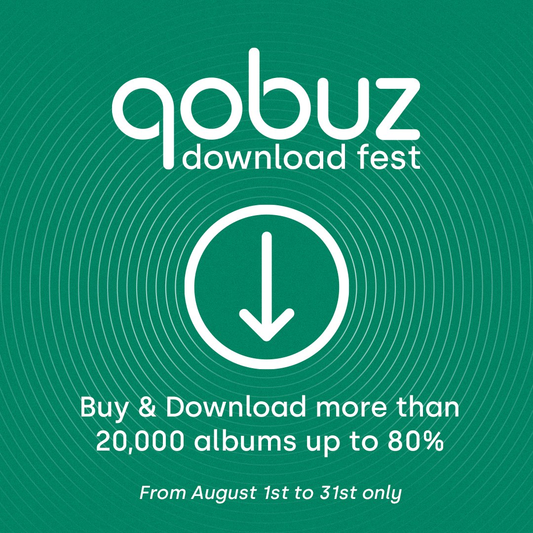 🚨 Qobuz Fest ends tonight! Don't forget to take advantage of our biggest download sale of the year with up to 80% off over 20,000 titles in 24-bit #HiRes quality and 16-bit CD quality!

🛒 qob.uz/qobuz-dl-fest-…

#Qobuz