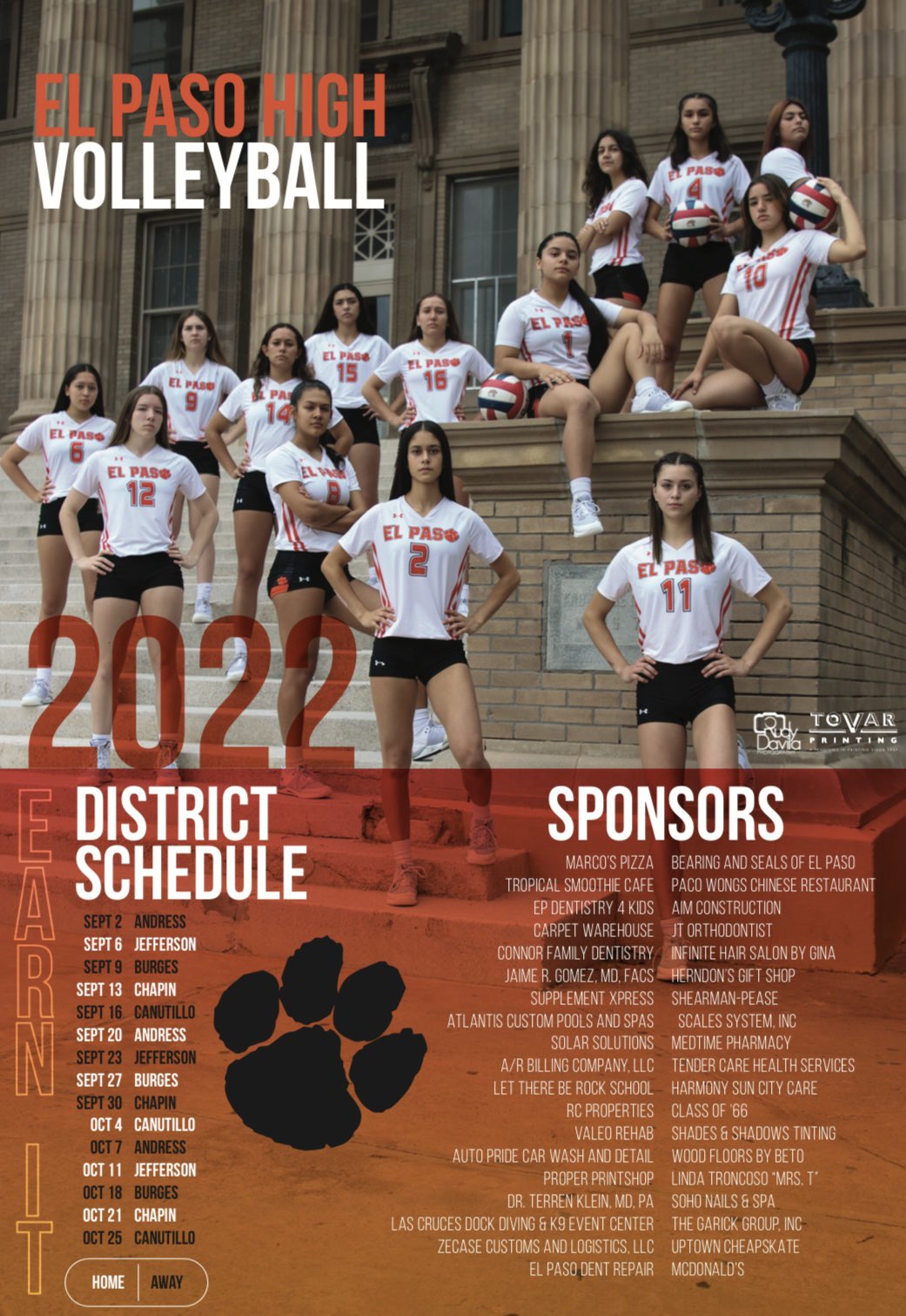 El Paso High School Volleyball on Twitter "𝙏𝙝𝙖𝙣𝙠 𝙮𝙤𝙪 𝙩𝙤 𝙤𝙪𝙧 𝙏𝙞𝙜𝙚𝙧