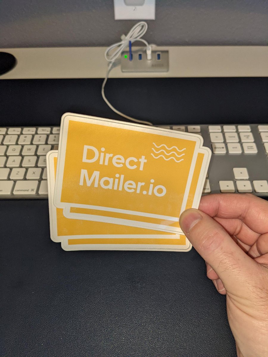 directmailerio's tweet photo. Got new stickers and swag! We have exciting news and features coming up soon! https://t.co/6MHuQ58nNl