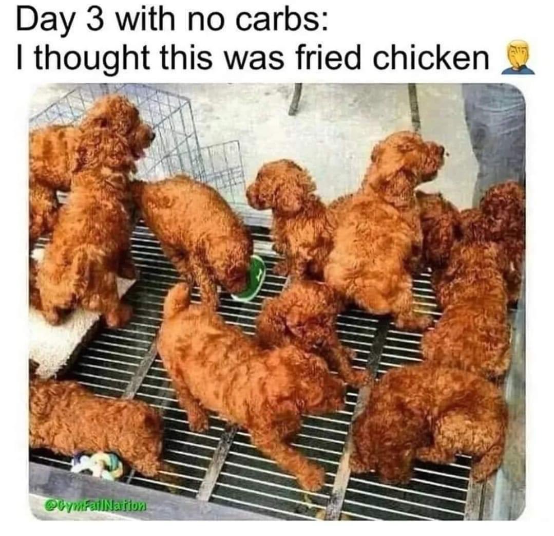 I’ve been doing #keto since May which is mostly no carb anything and totally thought this some yummy fried chicken too! 🤣🤣🤣