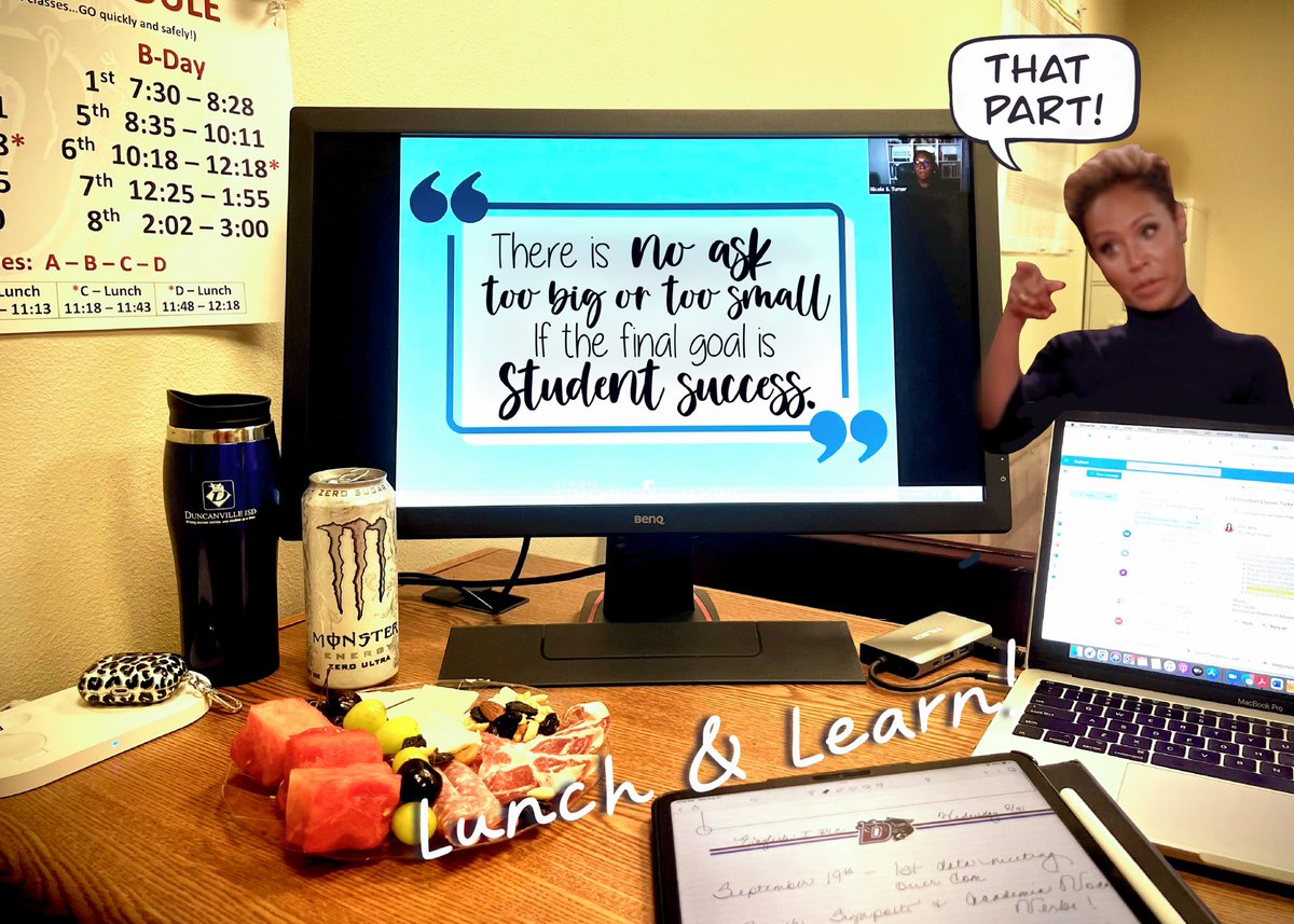 MsIz_AP's tweet photo. “There is no ask too big or too small, if the final goal is student success!” #instructionalcoaching #DvilleAllIn #lunchandlearn #themoreyouknow #coachandteach #simplycoaching https://t.co/vG0hZFfCvI