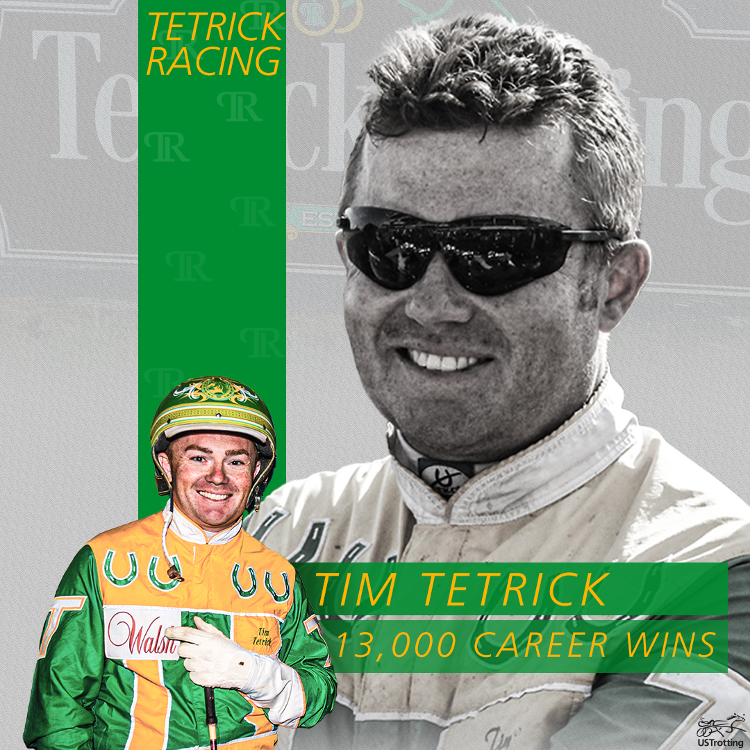 HarnessRacing.com (@harnessracingdc) on Twitter photo Congratulations to Hall of Fame driver Tim Tetrick on his 13,000th career driving win today at Harrahs Philly. He is currently ranked 7th all-time for wins.
<a href="/tetrickracing/">Tim Tetrick</a>
<a href="/USTrotting/">U.S. Trotting Assn.</a>
#harnessracing Congratulations to Hall of Fame driver Tim Tetrick on his 13,000th career driving win today at Harrahs Philly. He is currently ranked 7th all-time for wins.
<a href="/tetrickracing/">Tim Tetrick</a>
<a href="/USTrotting/">U.S. Trotting Assn.</a>
#harnessracing