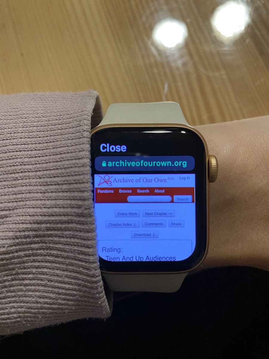 I spend my day yesterday at work reading fanfic on my apple watch
