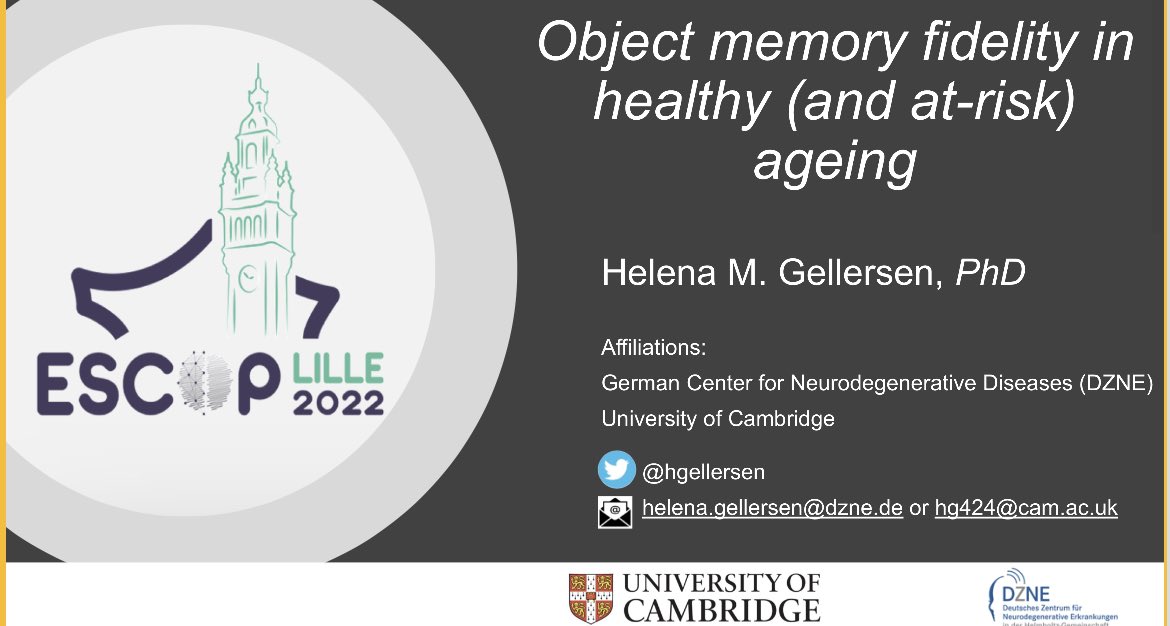 HGellersen's tweet photo. Excited to be presenting findings from my work on memory fidelity in ageing with the Cambridge Memory Lab of @js_simons at the Conference of the European Society for Cognitive Psychology #ESCOP22 in Lille tomorrow at 5.10pm. If anyone would like to catch up, drop me a message! https://t.co/DjLsYYdElz