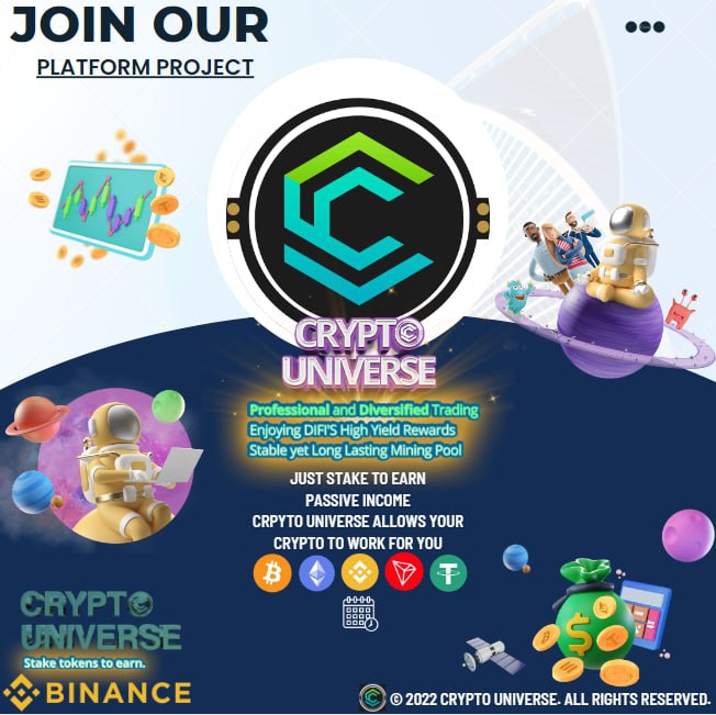 VictoriaNova14's tweet photo. Do you want to make money easily?Just spend your time traveling and enjoy your happy life. I have one project to recommend to you.
Crypto Universe Stake tokens for earning are a platform that is really safe, suitable, and stable for customers. Crypto Universe is the digital money https://t.co/AVpTHGe14n