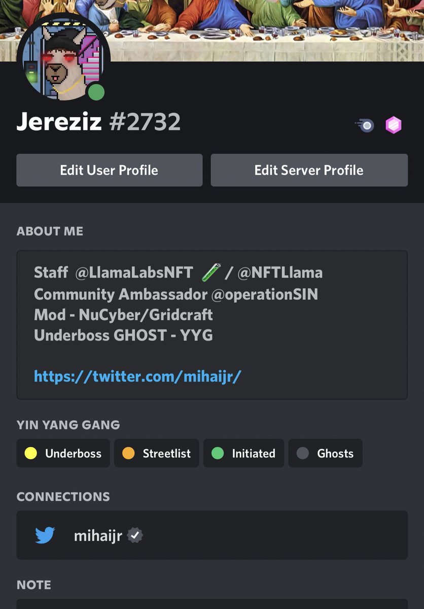 I've officially become UNDERBOSS for #GHOST crew in <a href="/ProjectYinYang/">Yin Yang Gang</a> !

Thank you <a href="/MaisonGhost/">Maison Ghost</a> @cryptokidsesh !! 🔴🤝🏼☯️

<a href="/HatoETH/">Hato</a> ❤️ #SINNERS #YYG