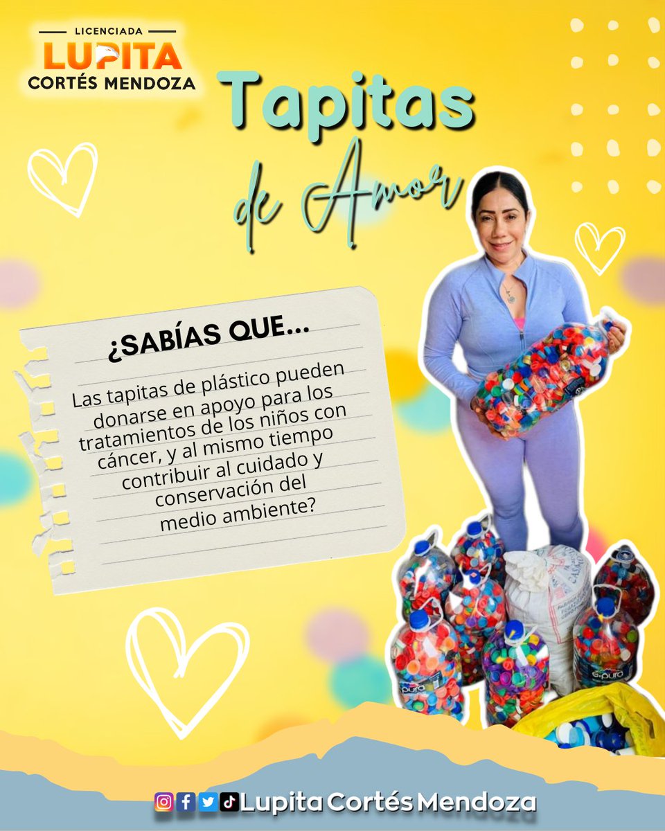 Una tapita puede ser algo simple para algunos, pero muy valioso para otros.❤️

Vamos a seguir apoyando con muchísimo amor a los niños con cáncer, y al mismo tiempo cuidando con todo el corazón a nuestro medio ambiente.

#TrabajandoConAmorPorAcapulco 💞
#TapitasDeAmor 💛