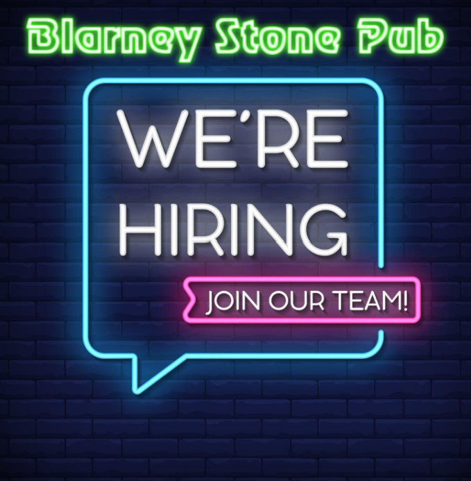 👩‍🍳 We have a few spots left for cooks and front of the house... Please email your resume to: Blarneystonejobs@gmail.com