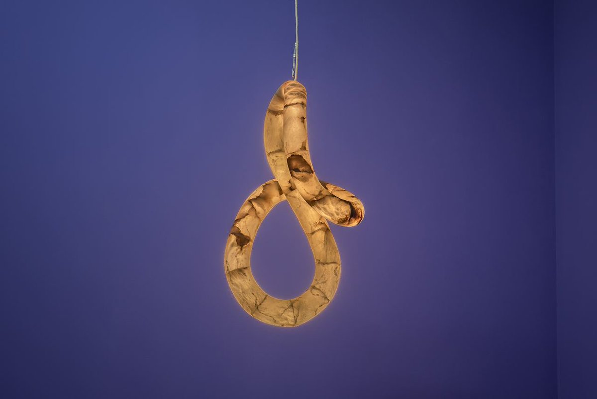 AQUA FOSSIL Chandelier. Our newest hanging light will debut next October in @padesignart London 2022. Handsculpted in Alabaster Stone. Available through @Priveekollektie