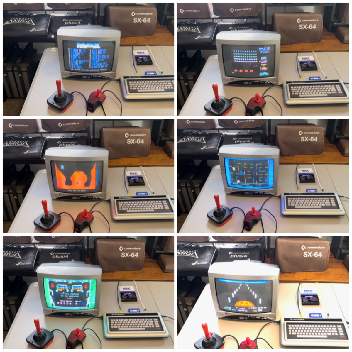 CharlesHawn66's tweet photo. Here is my new Commodore MAX. Only 51K of them were made in 1982 in Japan. I was just now able to see if it works because I got the Multi MAX cartridge which has all 24 games that were made for it. #commodore #RetroComputing #RETROGAMING https://t.co/oZg7p2zpxw