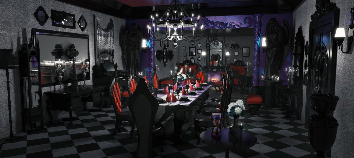 kuhuo_88's tweet photo. Gothic Dining Room via @artstationhq https://t.co/eFCdBi5Dlu 
#Goth #Gothic #ROOM https://t.co/A2cs0VO6hY