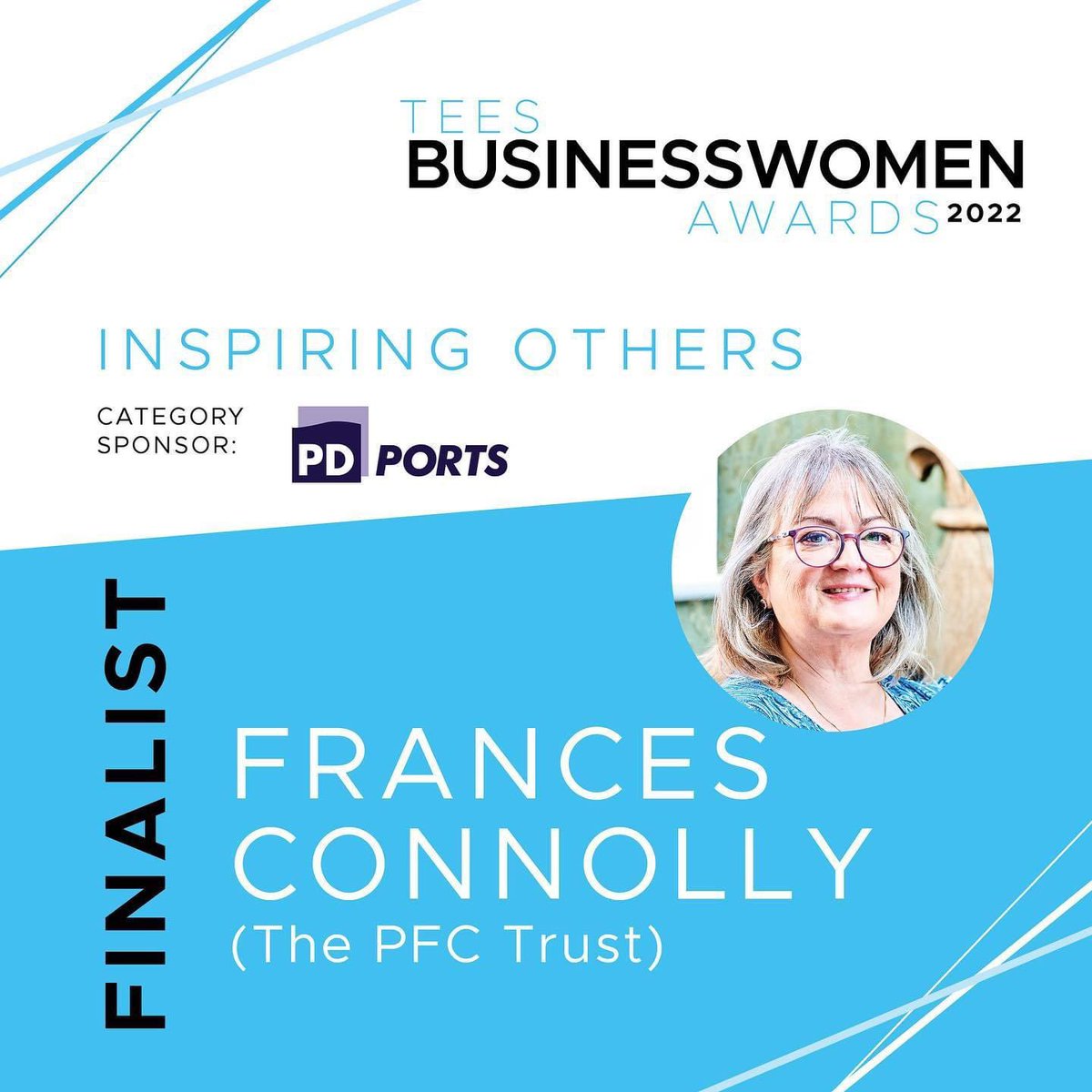 GrahamTrust's tweet photo. Congratulations to our founder, #FrancesConnolly, who has been #shortlisted as a #finalist for the #InspiringOthersAward sponsored by @pdports at the #TeesBusinesswomenoftheYear #awards later this month.

We wish #Frances every #success at this upcoming event. https://t.co/JtNqqSpBwy