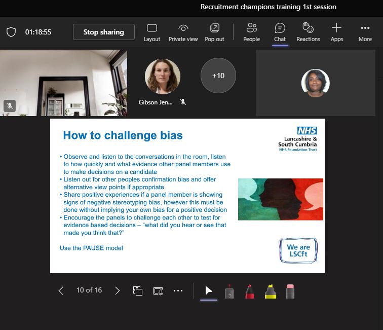 BeduMensah's tweet photo. Last week was a success for our first Recruitment Champions Training. We are ensuring that our Panels are diverse @WeAreLSCFT and empowering our panellist to challenge bias and unfair practice. No tokenism but real influence #notickboxes @fazk_1 @LscfTequality @LSCftCulture https://t.co/3Cjf9OkSDv