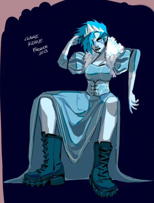 bored so i reimagined my favorite piece of frozen concept art by claire keane #artistsontwitter 