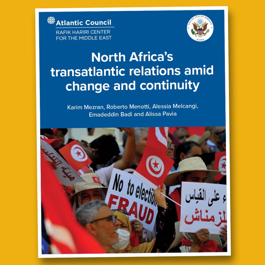 NEW REPORT | North Africa’s transatlantic relations amid change and continuity Egypt, Tunisia, Libya, Algeria, and Morocco have undergone an array of political, economic, and social transformations. How can Italy and the US help address pressing issues? ➡️bit.ly/3Rqk2C4
