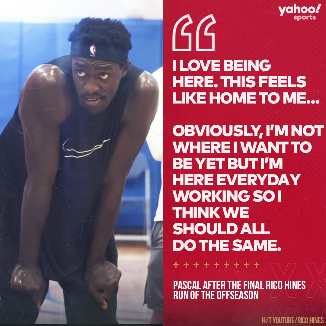 After the final Rico Hines run of the offseason, Pascal Siakam said this to the other players ⬇️