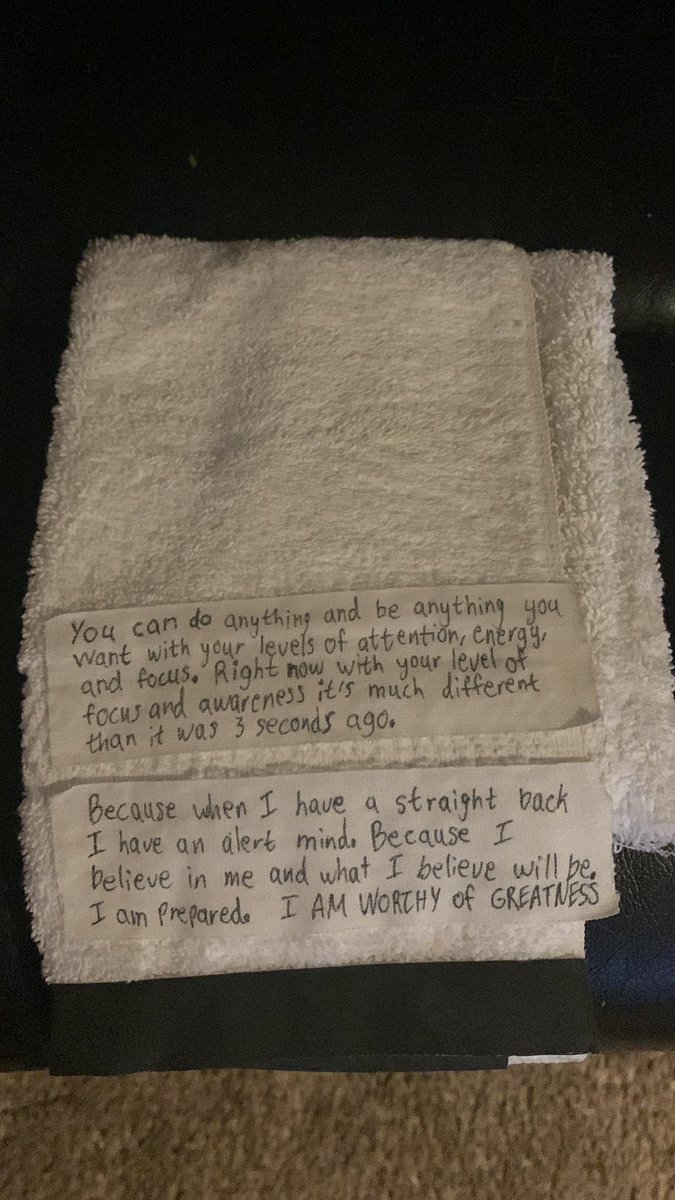 Wow, this was really needed right now. 
Son just sent me a pic of this. 
Sent from @MitchKidd10 and it honestly brings tears to my eyes. @fcf8okifc @fcflio I cannot wait to get home and get this framed. The famous “Hotel Towel” Im truly blessed and couldn’t have come at better ⏰