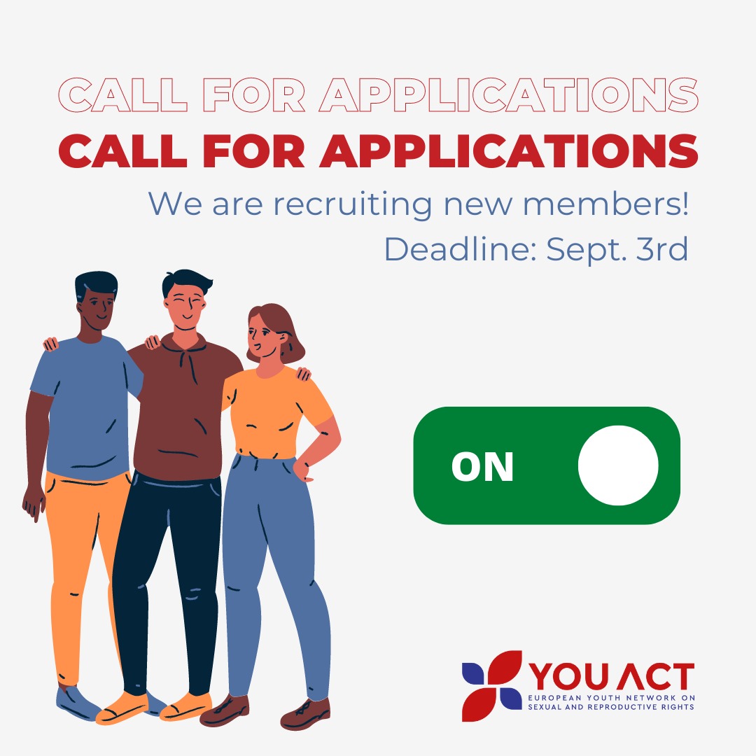 YouActNetwork's tweet photo. 🚨Membership Opportunity 🚨

Are you aged 18-29, a resident in the Council of Europe and a passionate for #SRHR advocacy? 

Then come and join YouAct!🤩

Call for applications: https://t.co/KxngCOM8E7
Application's form: https://t.co/zu7mrYKJfG

Deadline extended to 3rd September https://t.co/vgSIR6vSoY