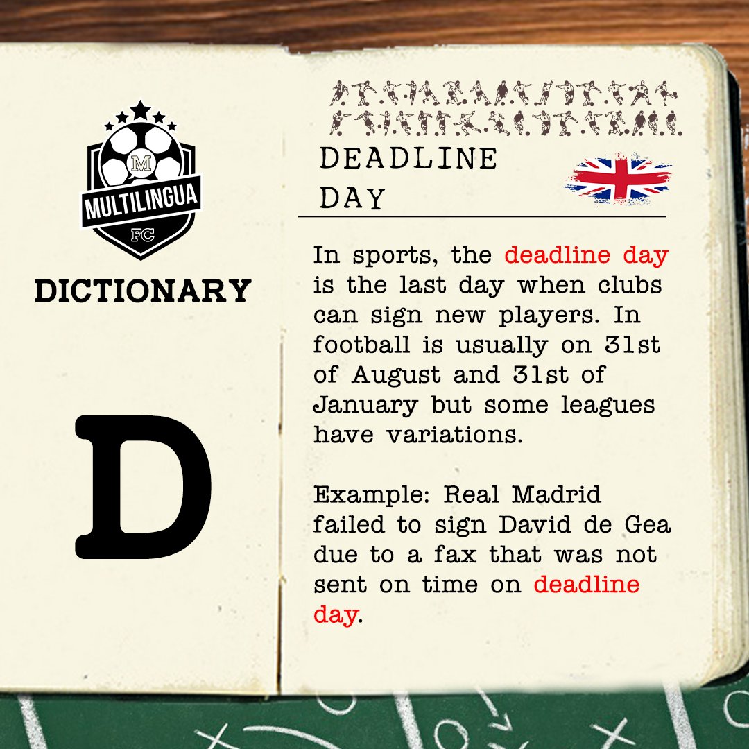 MultilinguaFC's tweet image. Deadline day is coming! 🔚

Is your club signing 📝a new player before the transfer window close? 

How much did they pay for the last signing? 

Check the transfers vocabulary in the #MFCDictionary 📖⚽️

#LetYourPassionSpeak