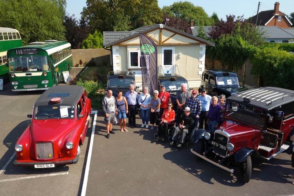 RHDR's tweet photo. Bus Rally Update: Four days to go & lets not forget it is not only buses on Sunday 4th September but Taxis as well. Here’s a group of Taxi enthusiasts enjoying a day out on the railway a few years ago.
See you all again on Sunday @RHDR. #beatthequeue at https://t.co/Rl7CSAwTBw https://t.co/BMMJOQ7EJq