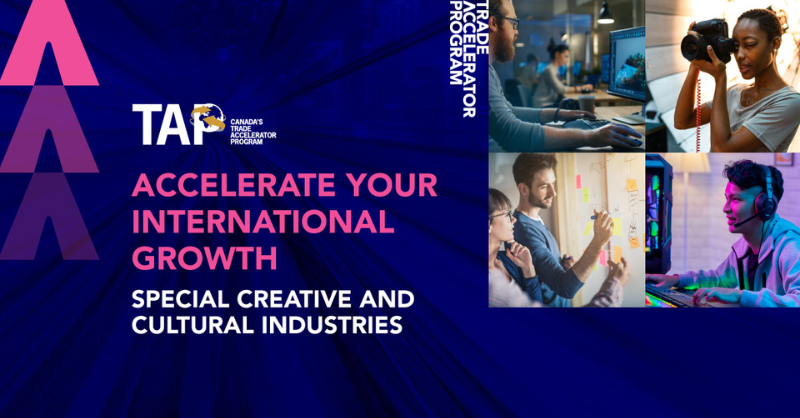 CdnHeritage's tweet photo. This fall, @chambremontreal will host a Creative Industries Cohort (offered in French only).

Learn how you can extend your company’s reach through an international expansion of goods and services.

Sign up before September 16.
#TAPCanada