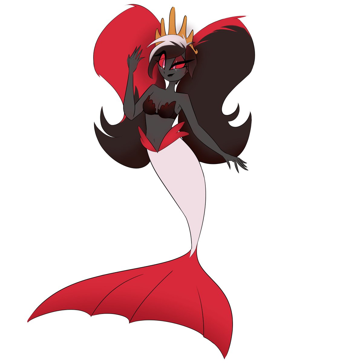 Kat95Sabre's tweet photo. Update to #HHTLMAU, @belfdruidftw and I have decided that King Triton would be split into a triumvirate of the 3 V's

#HazbinHotelValentino done by @AzurasHellHouse 
#HazbinHotelVelvet done by @DeesDickies 
#HazbinHotelVox done by @blueparty02 https://t.co/dkWKpGaTwX