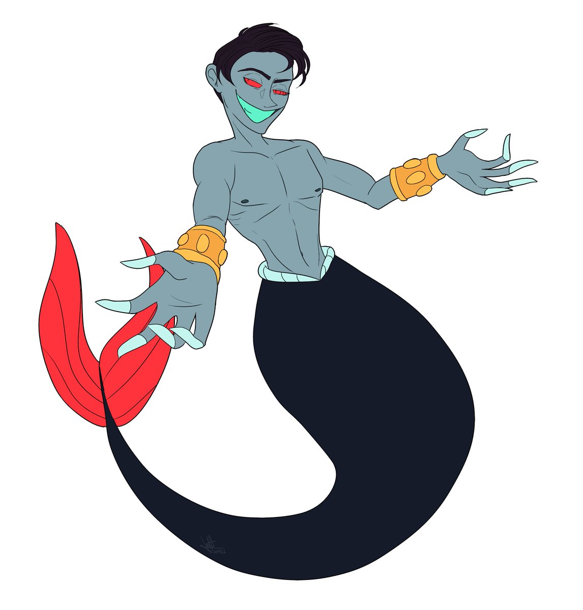 Kat95Sabre's tweet photo. Update to #HHTLMAU, @belfdruidftw and I have decided that King Triton would be split into a triumvirate of the 3 V's

#HazbinHotelValentino done by @AzurasHellHouse 
#HazbinHotelVelvet done by @DeesDickies 
#HazbinHotelVox done by @blueparty02 https://t.co/dkWKpGaTwX