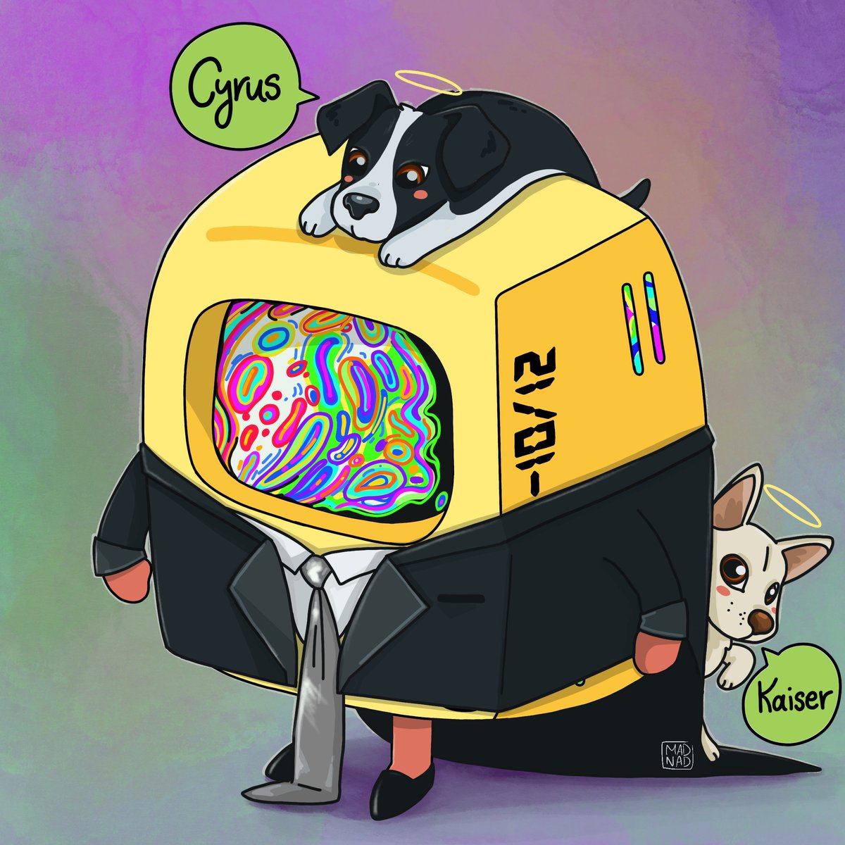 The reason why <a href="/ProjectEliNFT/">Project Eli</a> will always have a special place in my heart. Two of our family dogs died last week and I lost all my pictures of them, but now they're with my own Eli. Thank you so much for this <a href="/MADNADART/">MAD.NAD</a> <3