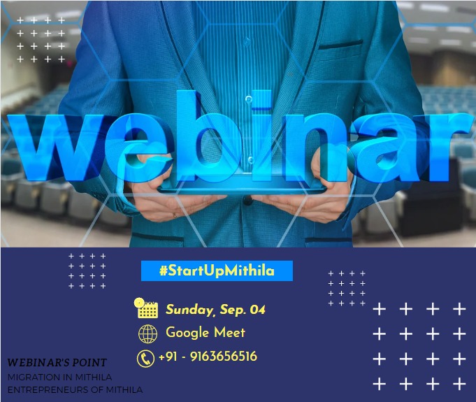 TheProMaithils's tweet photo. To stop migration in mithila we are organising a webinar. Interested people can join us .
Date:- 04/09/2022
Time:- 7:00 PM to 8:30 PM
#StartUpMithila
#ProMaithils https://t.co/nrT2oMbzLN