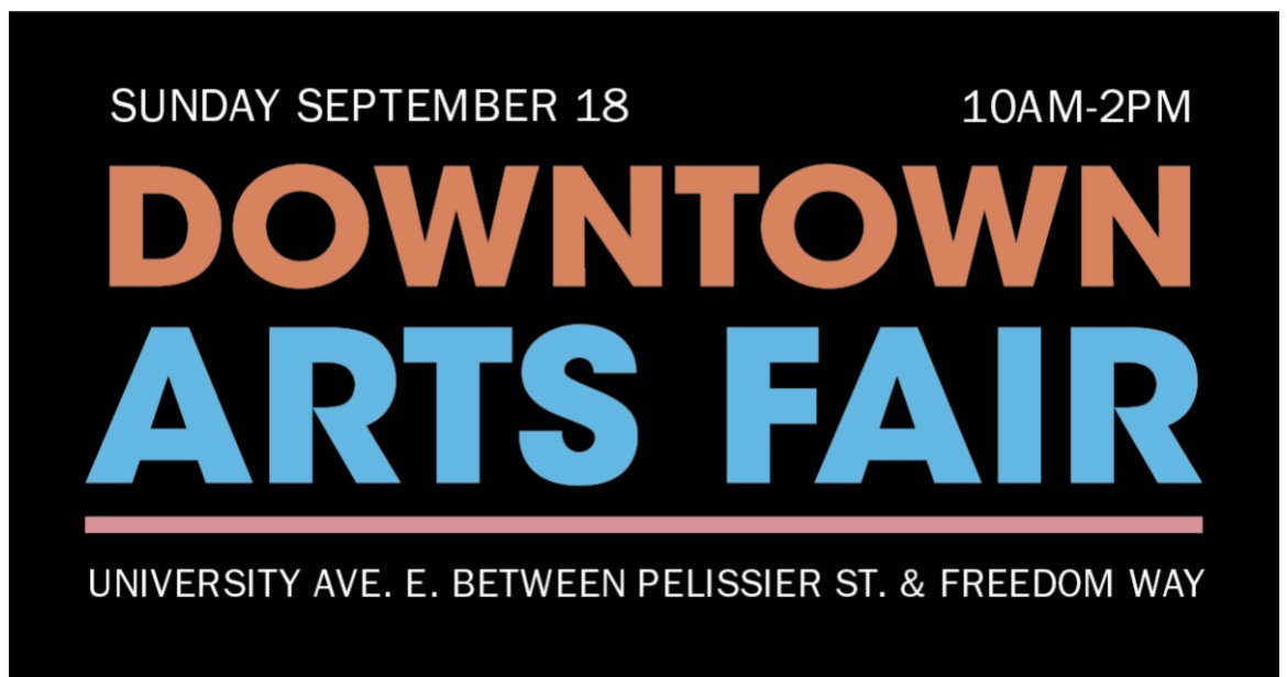 DWBIA's tweet photo. It's time to start thinking about the Arts Fair! The 8th Annual Downtown Windsor Arts Fair will be here before you know it! If you're interested in being a vendor, be sure to contact us! #DowntownWindsor #WindsorOntario #ArtsFair #YQG https://t.co/ZmfL9KVwW2