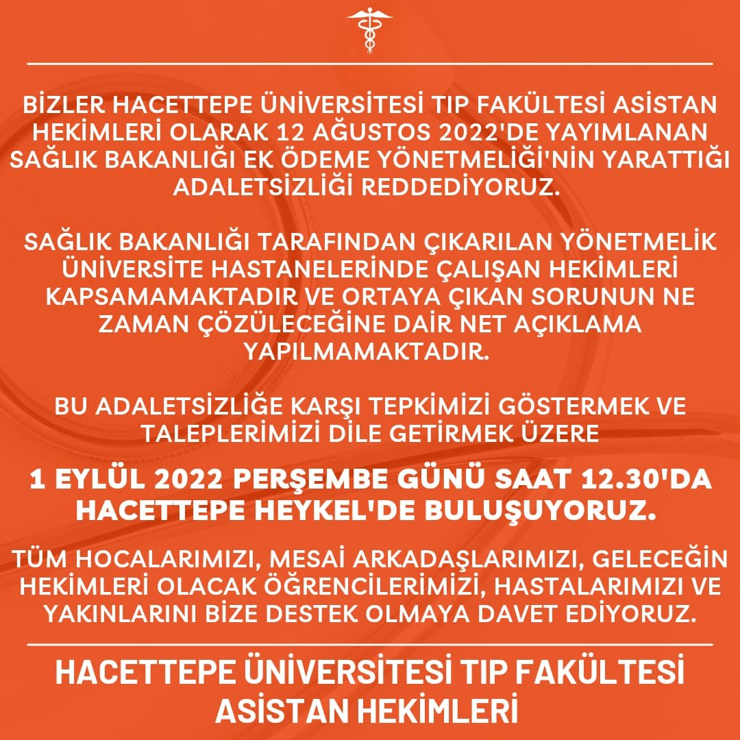 hekim_asistan's tweet photo. Yarın yurdun dört bir yanından asistan hekimler seslenecek.

#yökyarınbildiriyidinle 
@suayipbirinci @tcbestepe @tufantukek @drfahrettinkoca @tcbestepe @fazilkasap @erolozvar https://t.co/mC2tZTSWGZ