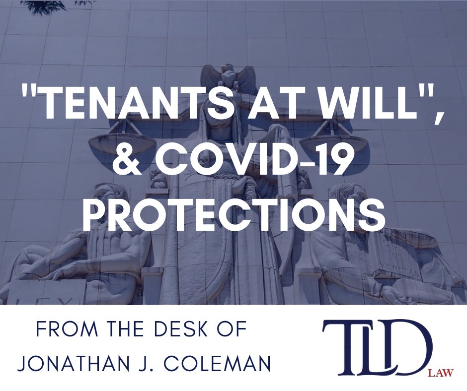 A person living somewhere rent-free when they have no ownership is a “tenant at will.” Many E&amp;T administrations were put on hold during COVID, resulting in holdover family members who could not be removed by any means - but not anymore. Learn more at bit.ly/3AX3ZpL
