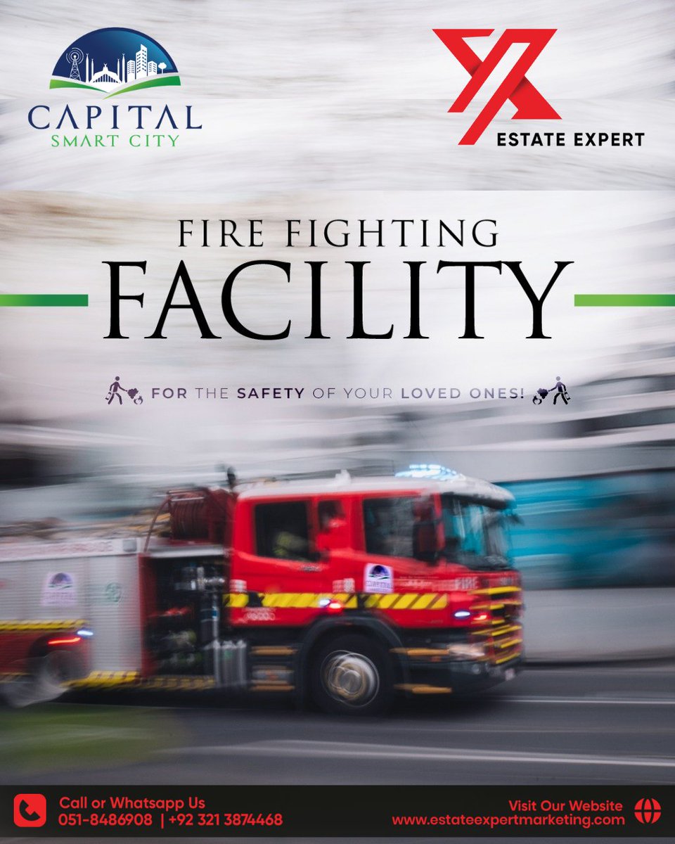 estateexpert1's tweet image. At #CapitalSmartCity, your safety is our top priority. To effectively reinforce a strong sense of security, CSC has purchased a top-of-the-line #FireFightingTruck that will respond immediately in the event of a #fire #outbreak &amp;amp; provide our residents with #RoundTheClock #safety.