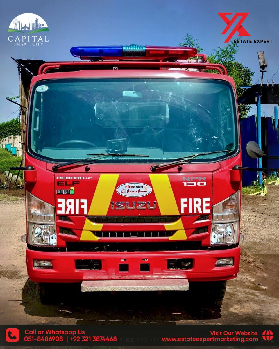 estateexpert1's tweet image. At #CapitalSmartCity, your safety is our top priority. To effectively reinforce a strong sense of security, CSC has purchased a top-of-the-line #FireFightingTruck that will respond immediately in the event of a #fire #outbreak &amp;amp; provide our residents with #RoundTheClock #safety.