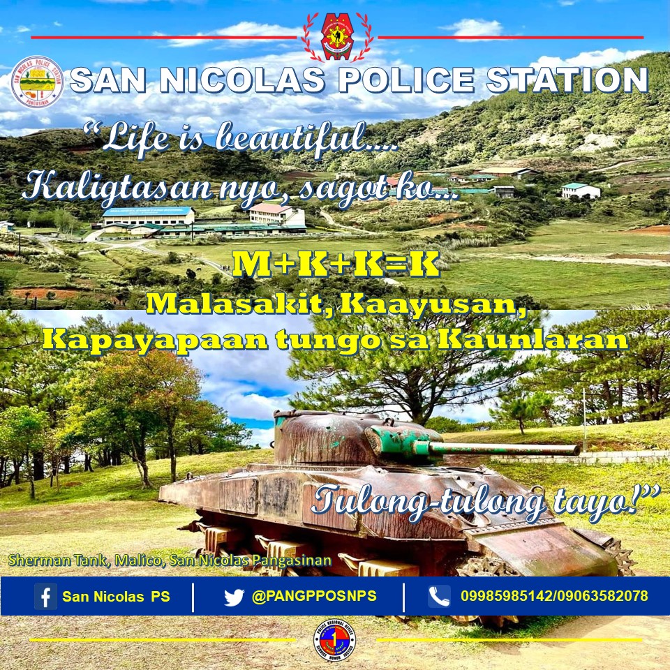 PANGPPOSNPS's tweet photo. "Life is beautiful...
Kaligtasan nyo, sagot ko...
Malasakit, Kaayusa, Kapayapaan tungo sa Kaunlaran
Tulong-tulong tayo!"
Featuring:
-Japanese Sherman Tank
#PNPKakampiMo
#PNPToServeandProtect
#TeamPNP
#TeamPRO1 https://t.co/TflhRbGPwo