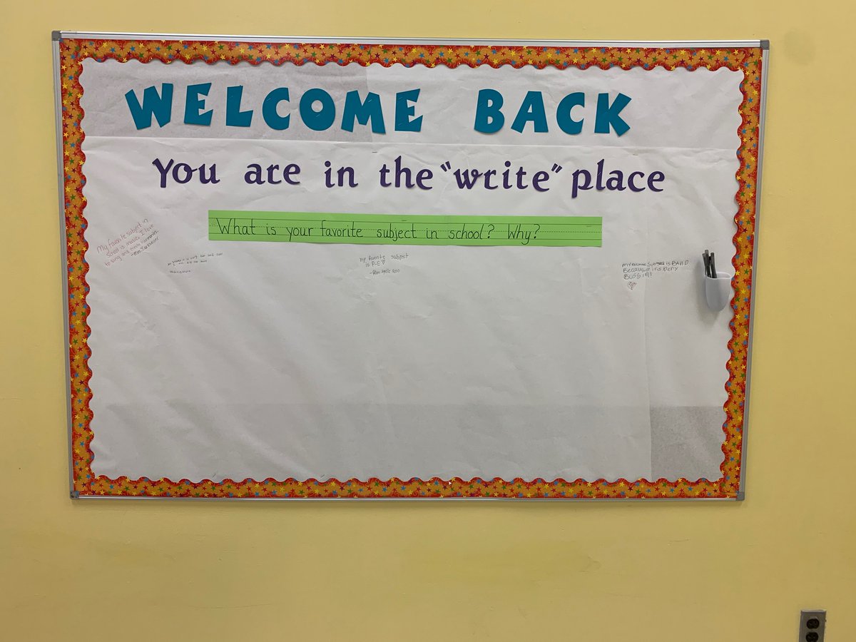 Making it interactive!!!  Getting students to write the first week 🥰