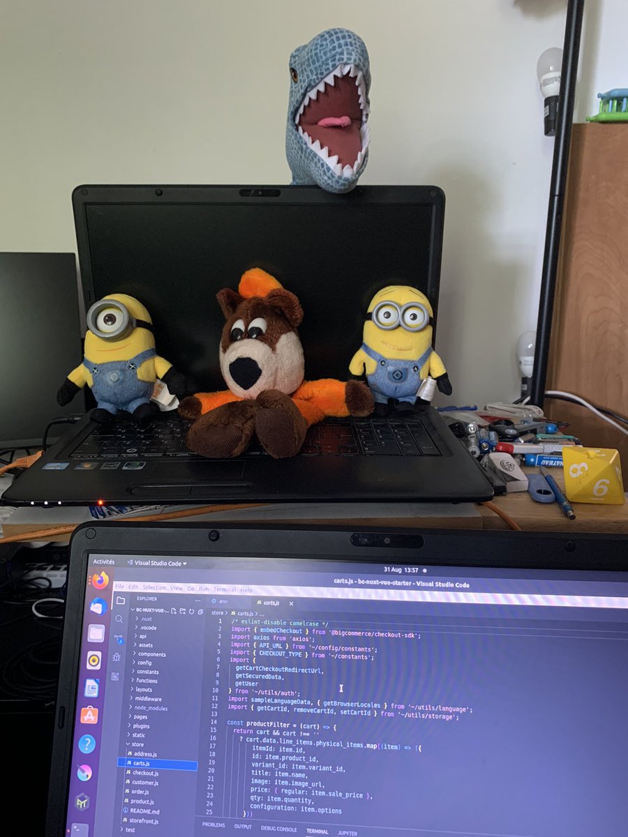 Sipmaster's tweet photo. Moral support @vuejsforge @VueSchool_io #vuejsforge https://t.co/CImQTFoFjf