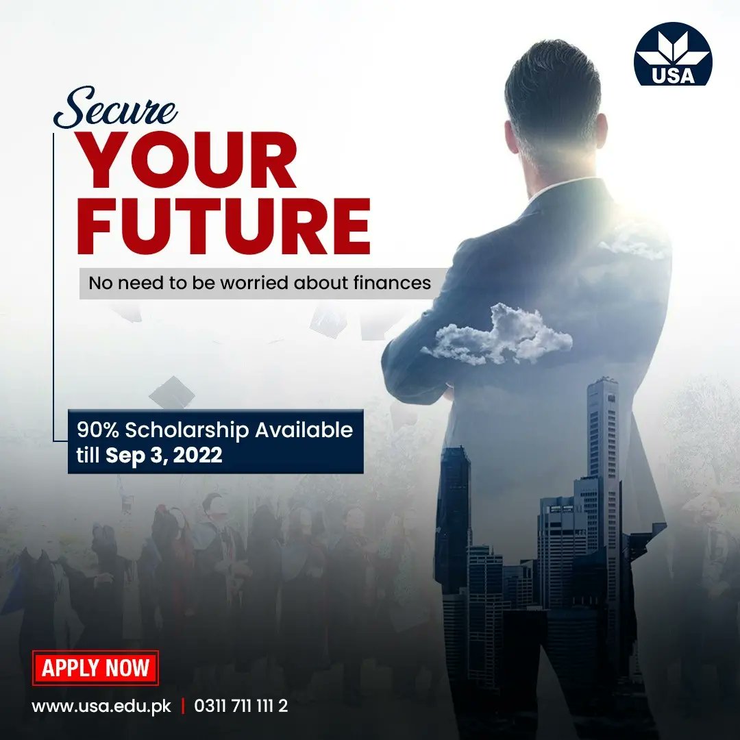 Mani36346967's tweet photo. Be a part of learning environment.
Last date : 3 September.
@USALahore 
#USAadmissions 
#90percentscholarship 
@ImranKhanPTI https://t.co/LWCR42GLHp