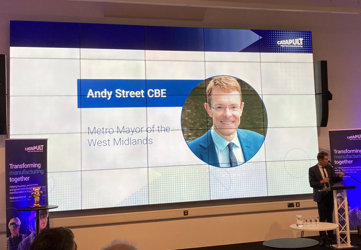 Andy Street: considering the industrial heritage of the region, it’s been a logical decision to move <a href="/HVM_Catapult/">High Value Manufacturing Catapult</a> core office to the heart of #westmidlands

<a href="/WestMids_CA/">West Midlands Combined Authority</a> 
<a href="/MayorWestMids/">Mayor of the West Midlands</a> 
<a href="/iCentrum/">iCentrum</a> 

#ukmfg #manufacturing #innovation