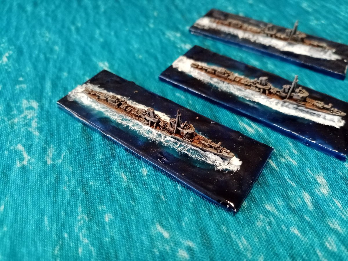 PotanCZ's tweet photo. Group of #fubukiclassdestroyer . π―π΅ 1/2400 scale by GHQ. β Last ships of my IJN fleet! π₯³ Group shot soon. - #historicalwargame #paintingminiatures #paintingminiature #warlordgamesboltaction #warlordgames#victoryatseagame #qhq #microarmor #12400scale #navalwargaming https://t.co/o5VI7YHIpj
