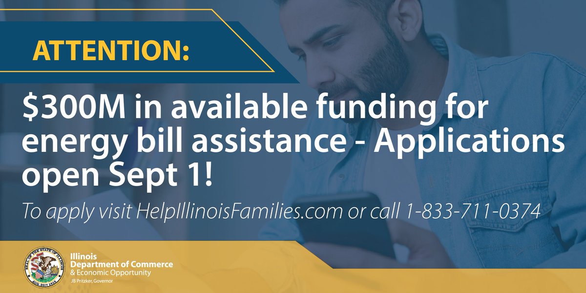 puffer_flnance's tweet photo. *Attention Families* IL has $300 million available for families in need of support w/ utility bills. Applications open 9/1. To get started:

✔️ Visit https://t.co/FuZwc5Est6 OR
✔️ Call 1-833-711-0374

Read the release here: https://t.co/eOJQPMEu3R 

#HelpIllinoisFamilies https://t.co/qEs8mWxFRE