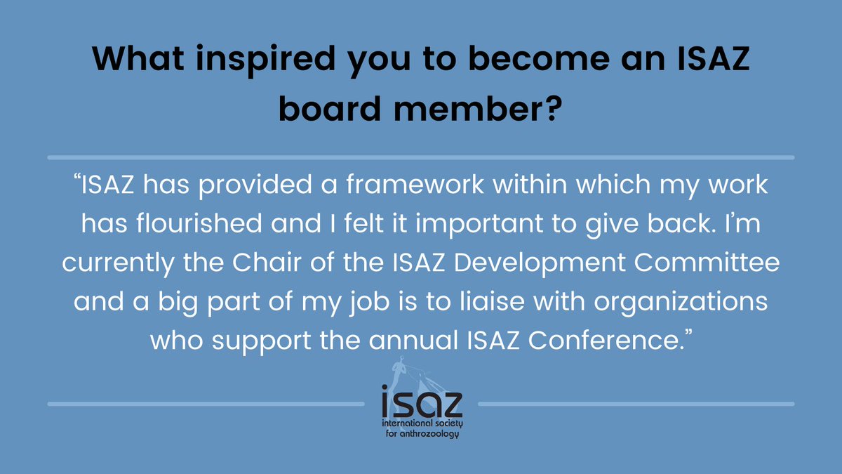 International Society for Anthrozoology (ISAZ) tweet media