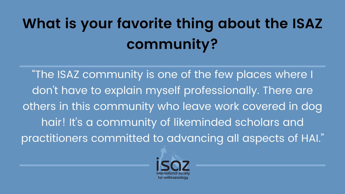 International Society for Anthrozoology (ISAZ) tweet media