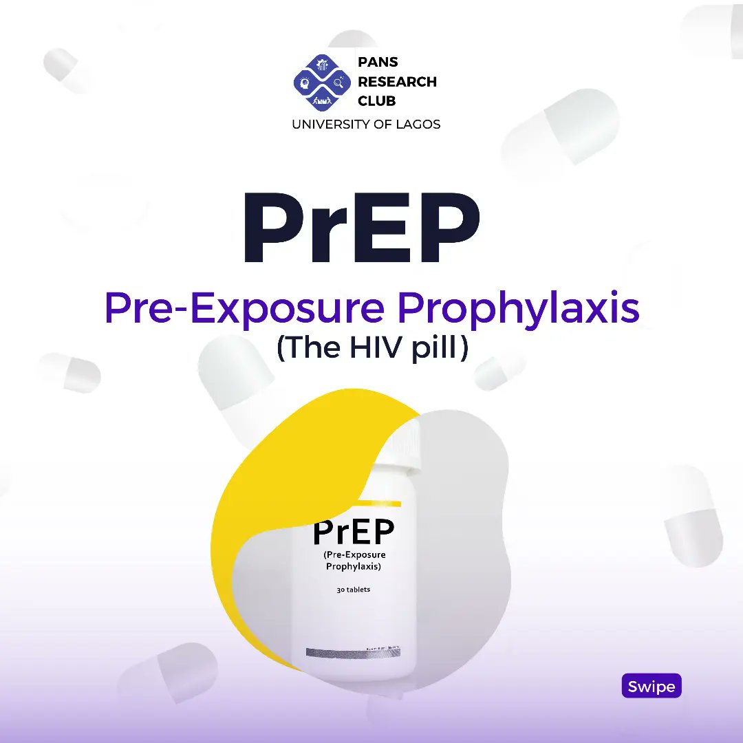 PANSResearch's tweet photo. Let's learn a little about the HIV pill. What do you know about it?

PrEP means Pre-Exposure Prophylaxis, and it's the use of anti-HIV medication that keeps HIV negative people from becoming infected. As a prophylactic, this medication can only be used to prevent HIV infection https://t.co/ChrjY56WXe