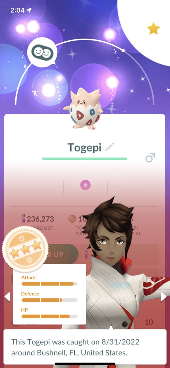 SerMirkGames's tweet photo. Finally!!! @DavidRennells @sviasha #ShinyPokemon #PokemonGO #5kegg #Togepi #Shinyaddict #feelingcomplete https://t.co/eG2TA3l3GH