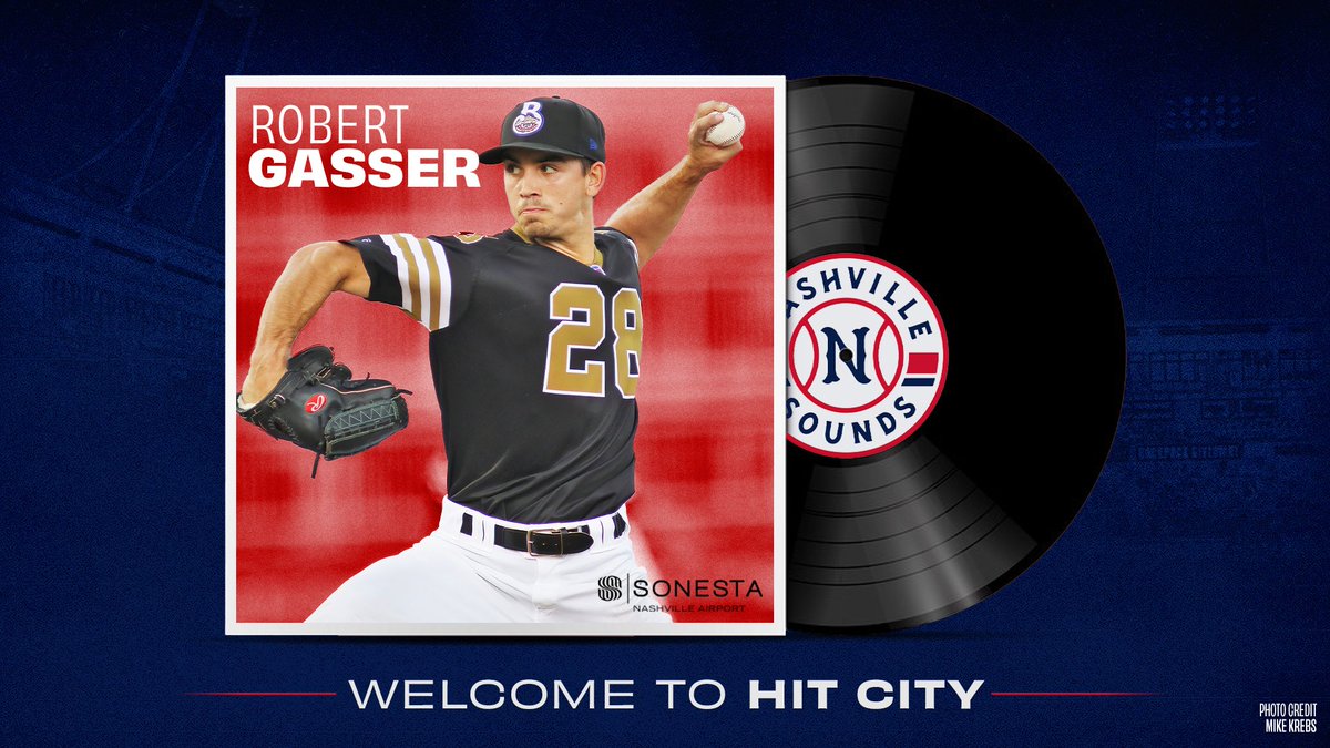 Nashville Sounds (@nashvillesounds) on Twitter photo Hey <a href="/robertgasser5/">robert gasser</a>, welcome to Nashville!
Gasser is set to make his first Triple-A start Friday night at <a href="/FirstHorizonPrk/">First Horizon Park</a>!
🎟️: atmilb.com/2ESxhc0 Hey <a href="/robertgasser5/">robert gasser</a>, welcome to Nashville!
Gasser is set to make his first Triple-A start Friday night at <a href="/FirstHorizonPrk/">First Horizon Park</a>!
🎟️: atmilb.com/2ESxhc0